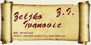 Željko Ivanović vizit kartica